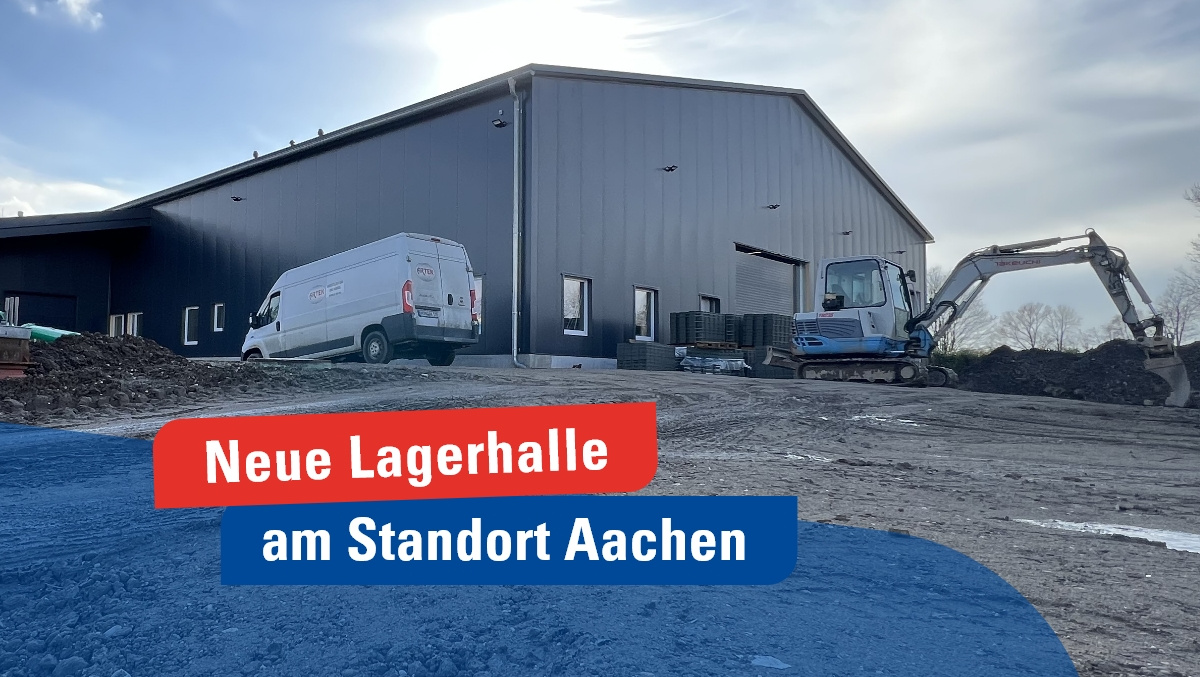 Bau neue Lagerhalle Aachen abgeschlossen